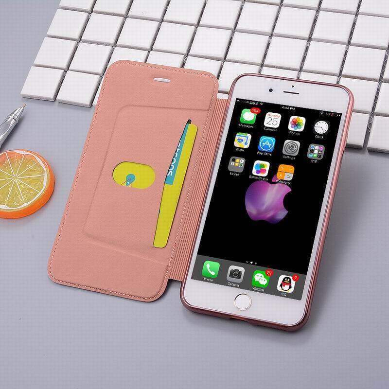 手帳型スマホケース カード収納付き保護ケース