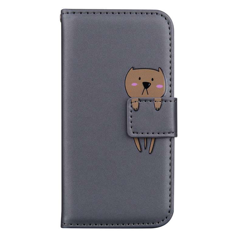 手帳型スマホケース 動物デザイン 4色展開