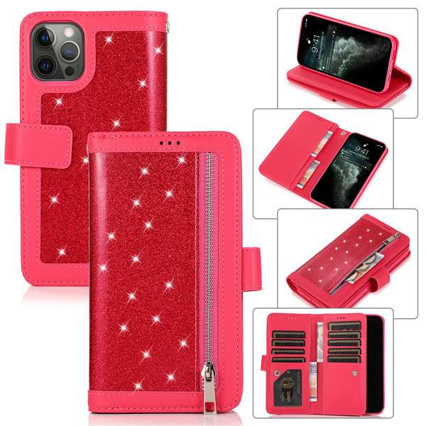 手帳型スマホケース キラキラ輝く多機能