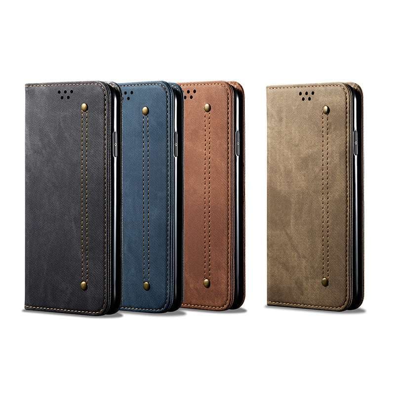  高級感漂う本革調手帳型iPhoneケース