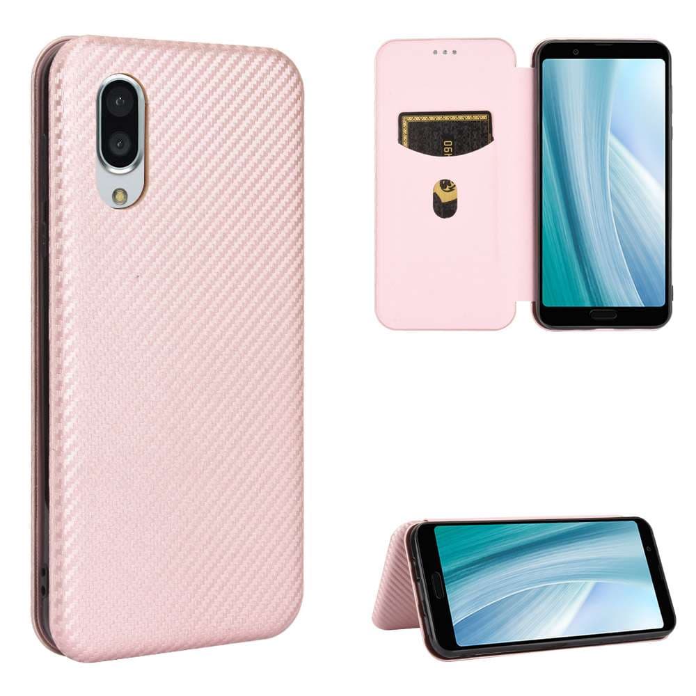 手帳型スマホケース ハート柄付き多機能