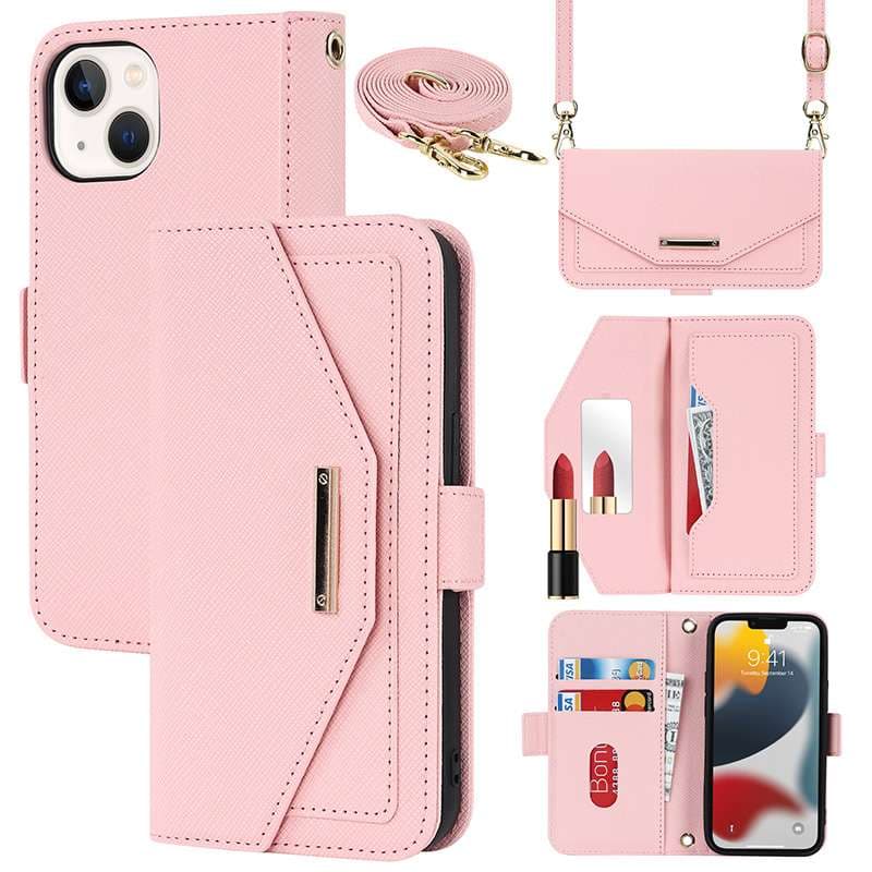 手帳型スマホケース マルチ機能レザー調iphoneケース財布