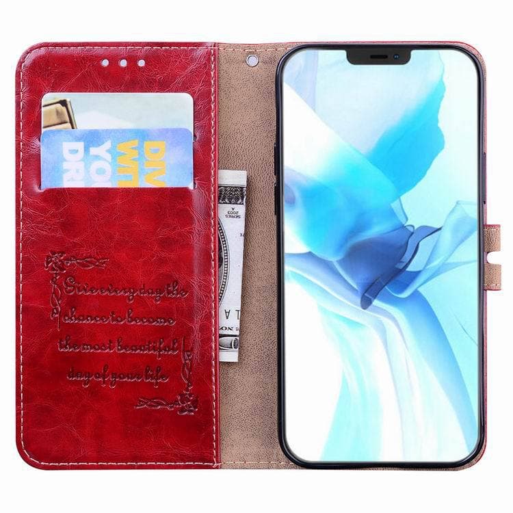 高級感漂う本革調手帳型iPhonケース 