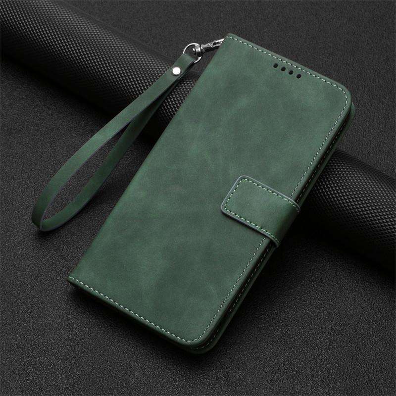 手帳型スマホケース 高級感漂う緑の革製iphone手帳型ケース