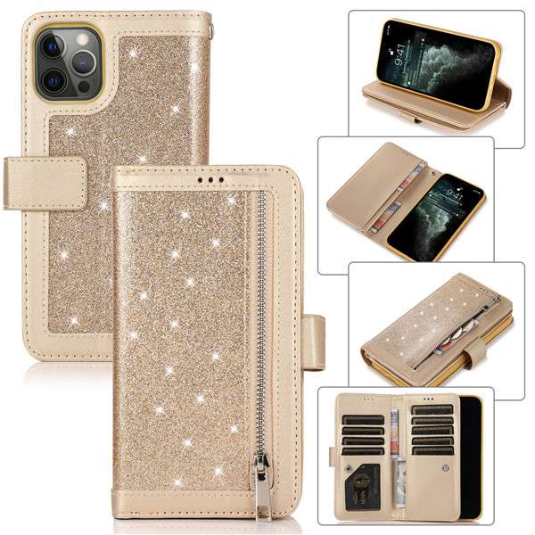 手帳型スマホケース キラキラ輝く多機能