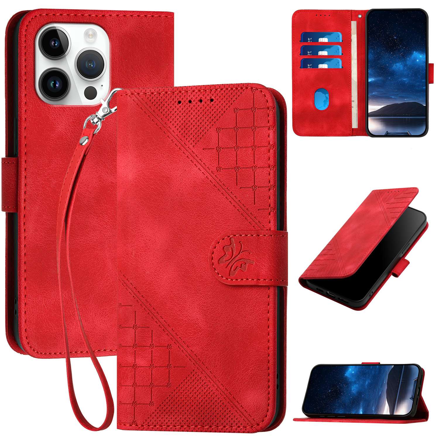 手帳型スマホケース 多機能手帳型スマートフォンケース