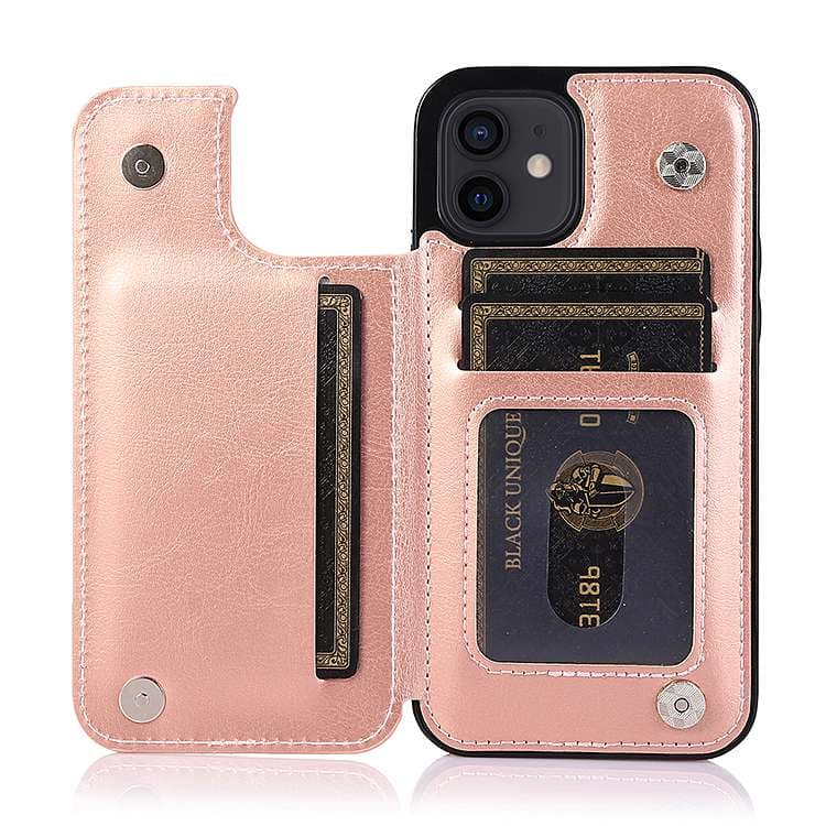 手帳型スマホケース 多機能カード収納付き革製手帳型iphoneケース