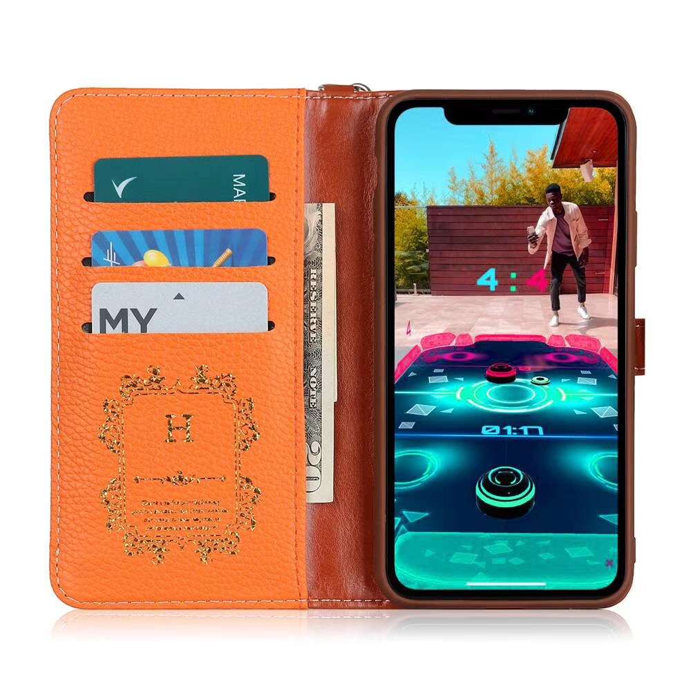 手帳型スマホケース タッセル付き高級レザーiPhoneケース