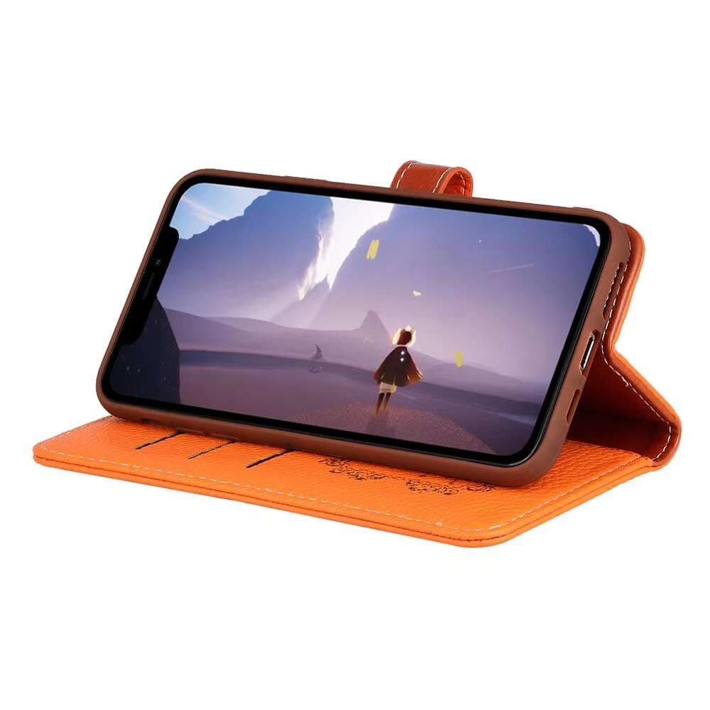 手帳型スマホケース タッセル付き高級レザーiPhoneケース
