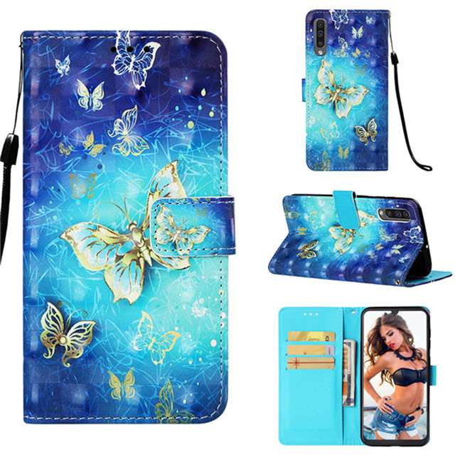 手帳型スマホケース 個性的な絵柄の3点セット