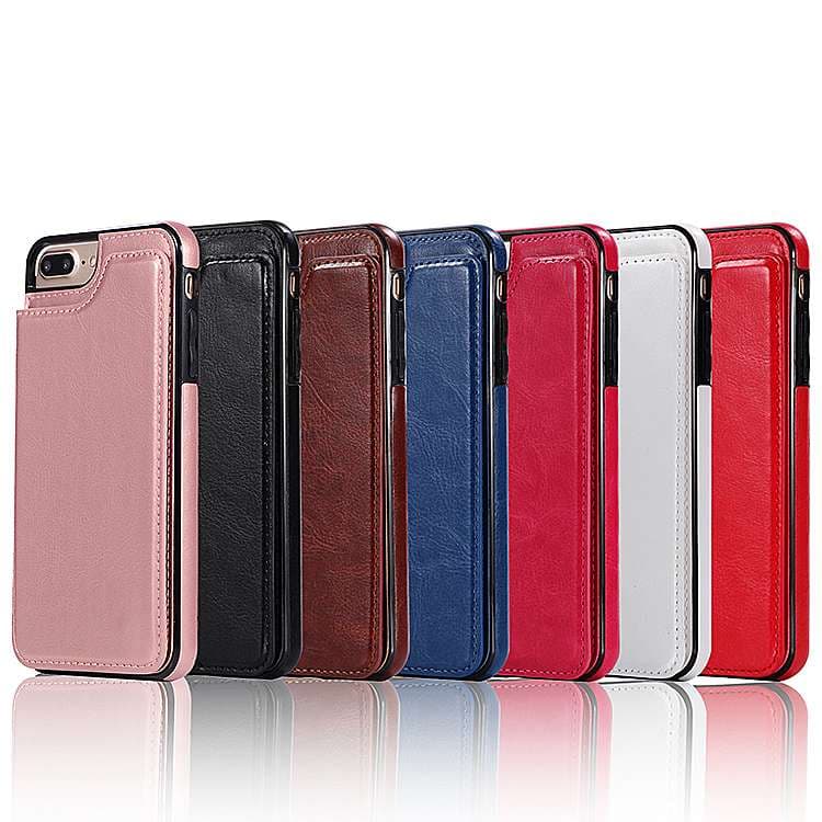 手帳型スマホケース 多機能カード収納付き革製手帳型iphoneケース