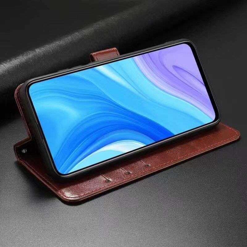 手帳型スマホケース 高級感漂う多機能レザー調iPhone