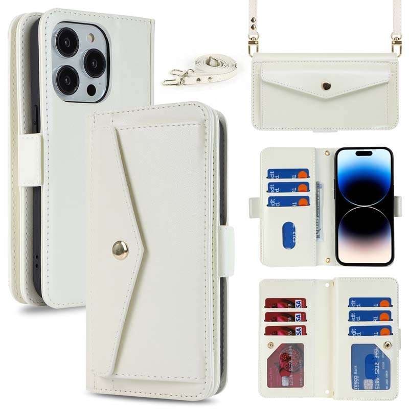 手帳型スマホケース  多機能財布付きiPhoneケース