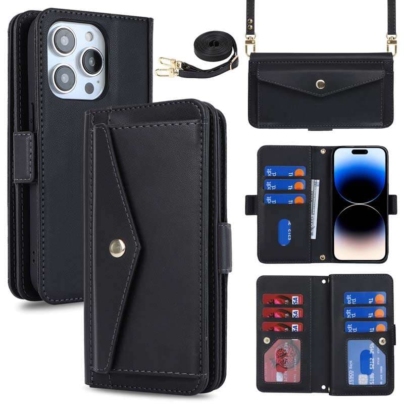 手帳型スマホケース  多機能財布付きiPhoneケース