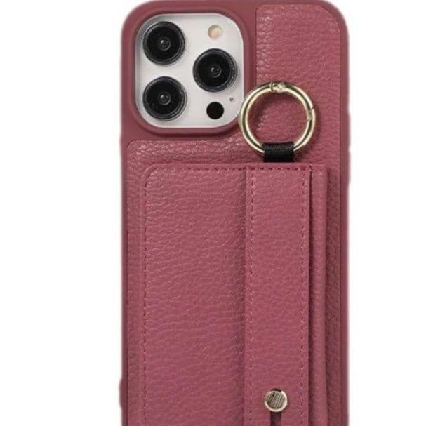 手帳型スマホケース 多機能リング付き手帳型iphoneケース