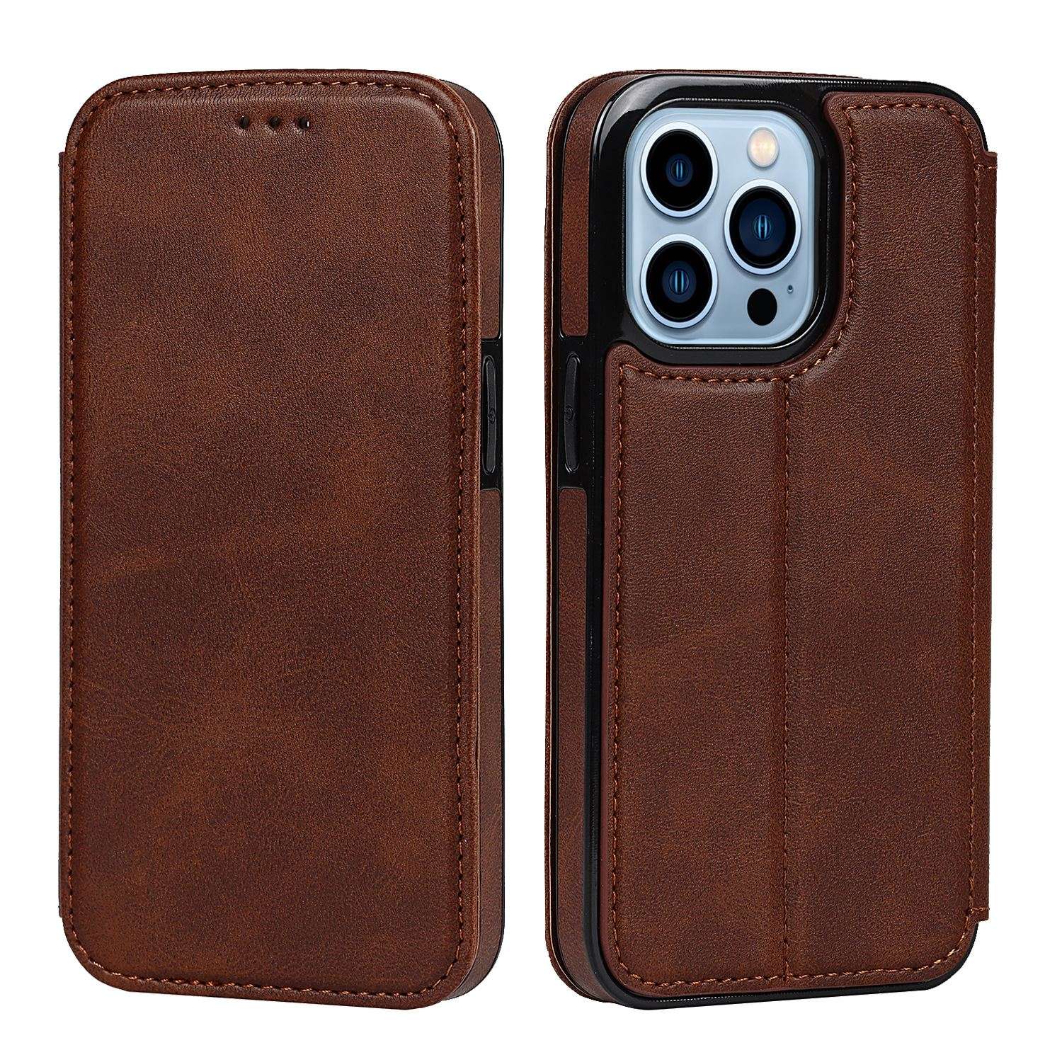 手帳型スマホケース 高級レザー製 多機能手帳型iphoneケース