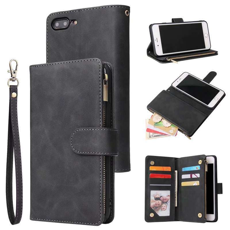 手帳型スマホケース 多機能レザー手帳型iphoneケース