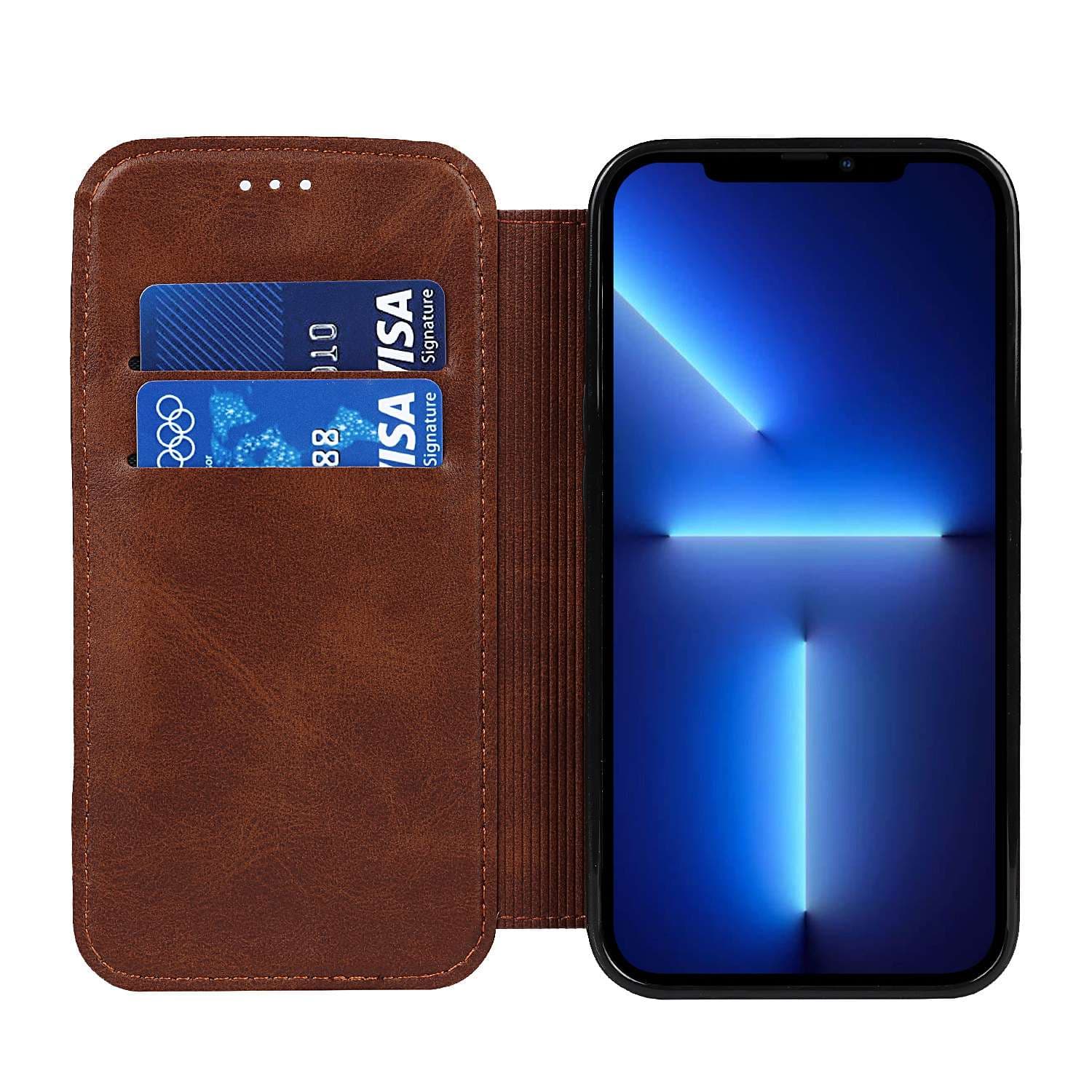 手帳型スマホケース 高級レザー製 多機能手帳型iphoneケース
