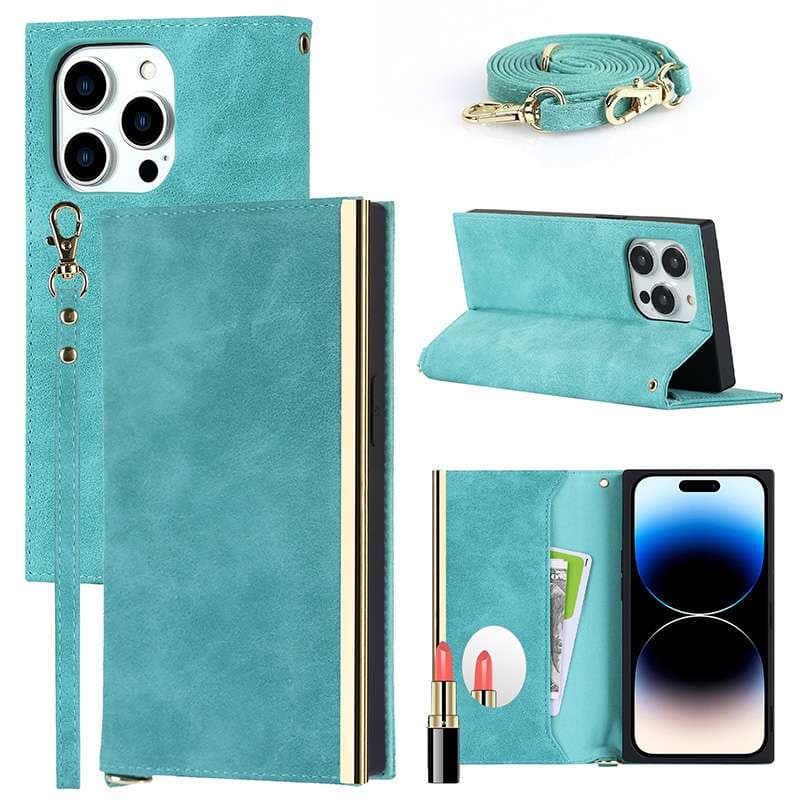 手帳型スマホケース 多機能ウォレット型iphoneケース