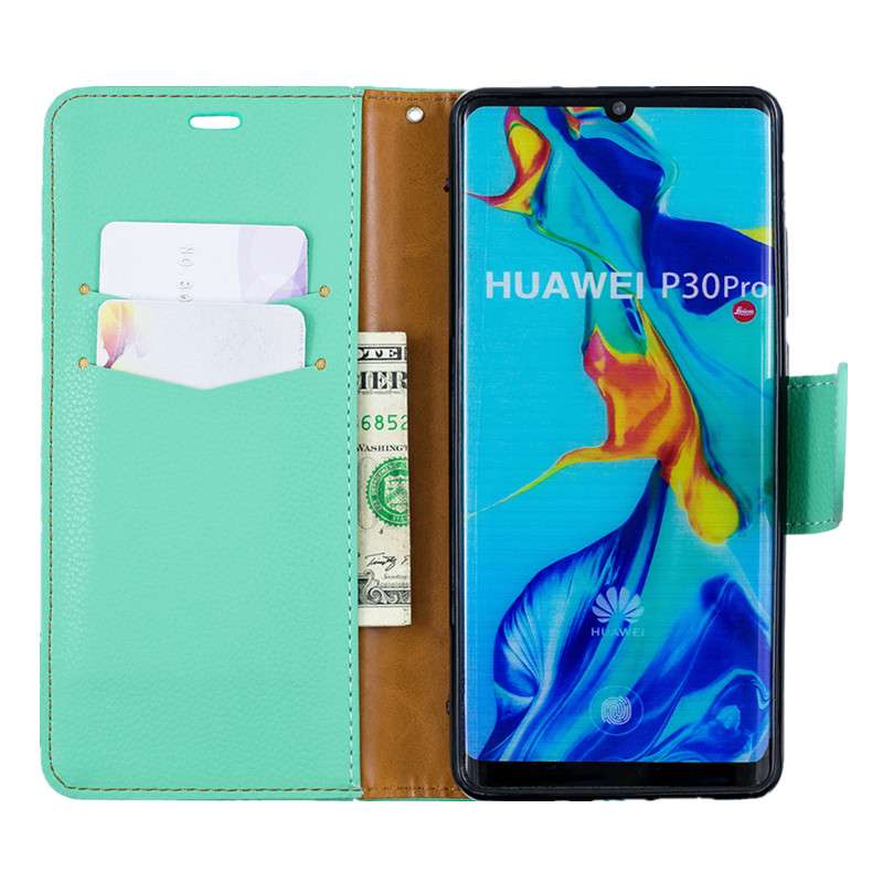 手帳型スマホケース Huawei用高級レザー調フリップカバーケース
